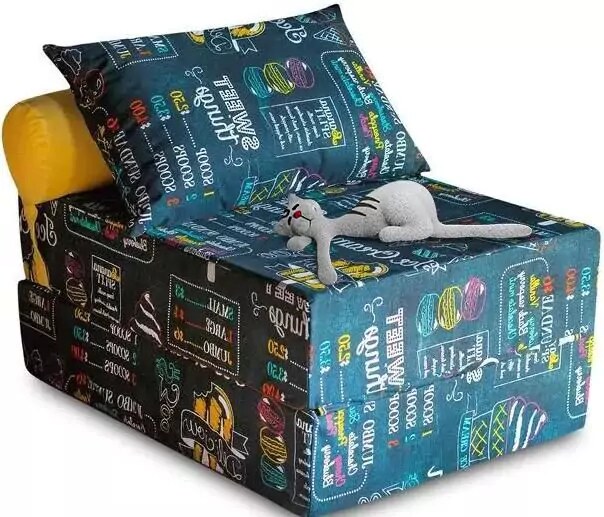 Прямой диван Puzzle Bag, Синий