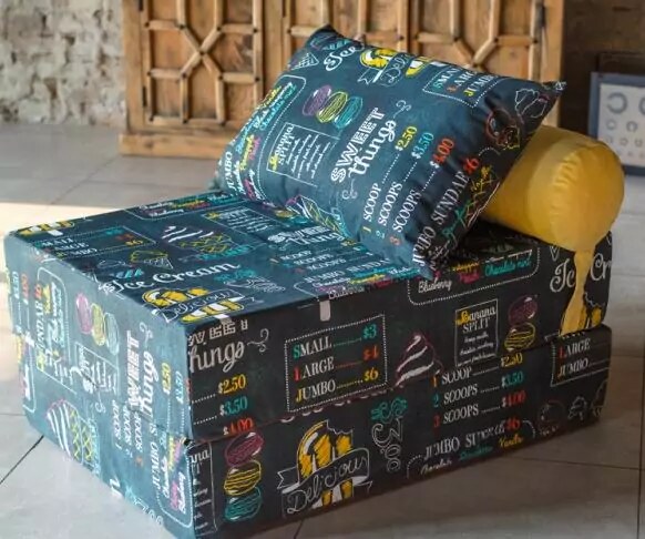 Прямой диван Puzzle Bag, Синий
