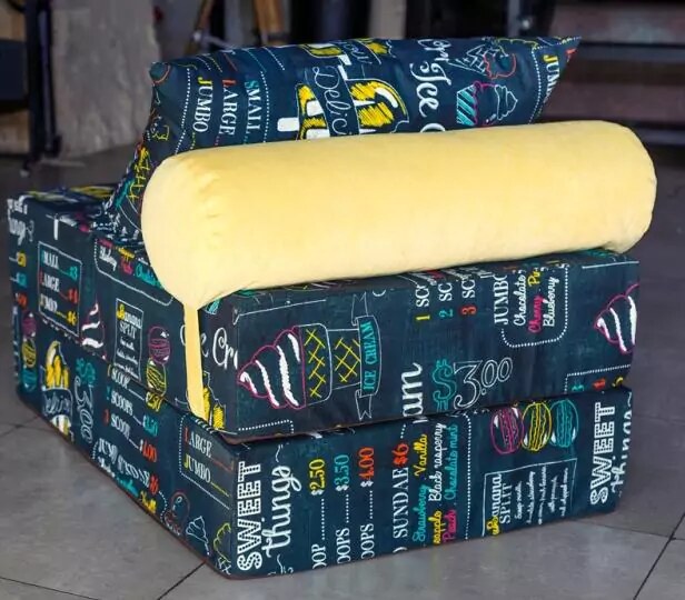 Прямой диван Puzzle Bag, Синий