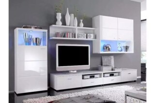 Стенка Ноктюрн 3 Бланка 1 ЛДСП, Белый
