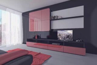 Стенка Модерн Аймеб 5 арт57, Красный