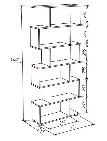 Стеллаж Модерн loft, Белый