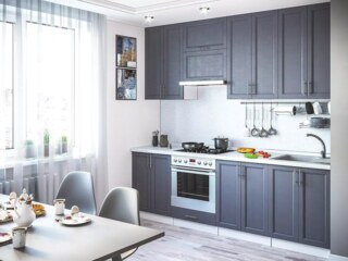 Кухня Сканди-03 Graphite Softwood/Белый, Серый