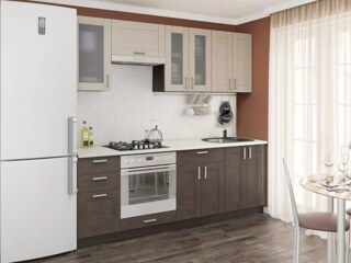Кухня Лофт-01 Cappuccino Veralinga/Wenge Veralinga, Бежевый