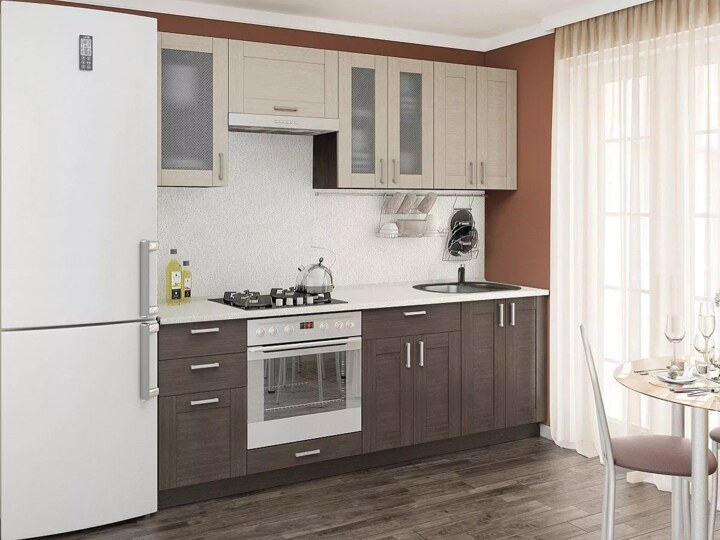 Кухня Лофт-01 Cappuccino Veralinga/Wenge Veralinga, Бежевый