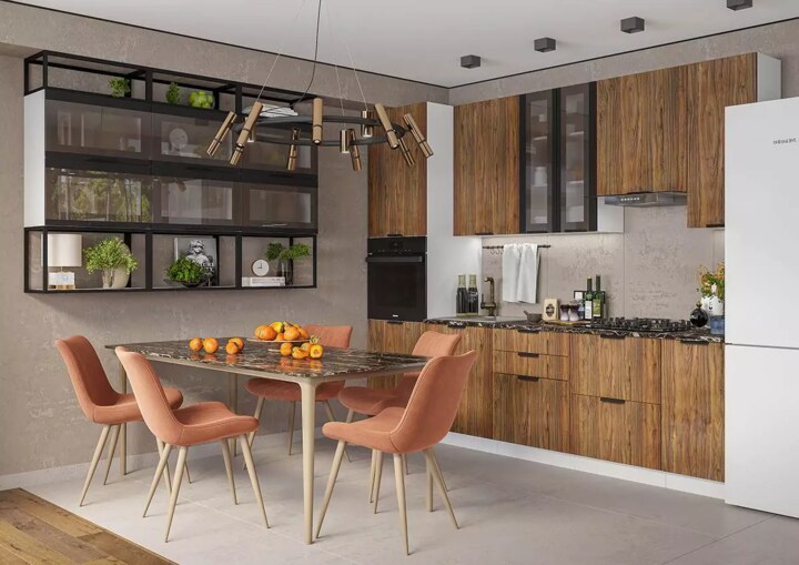 Модульная кухня Норд канадский орех, Коричневый
