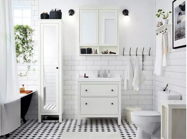 Зеркальный шкаф HEMNES, Белый