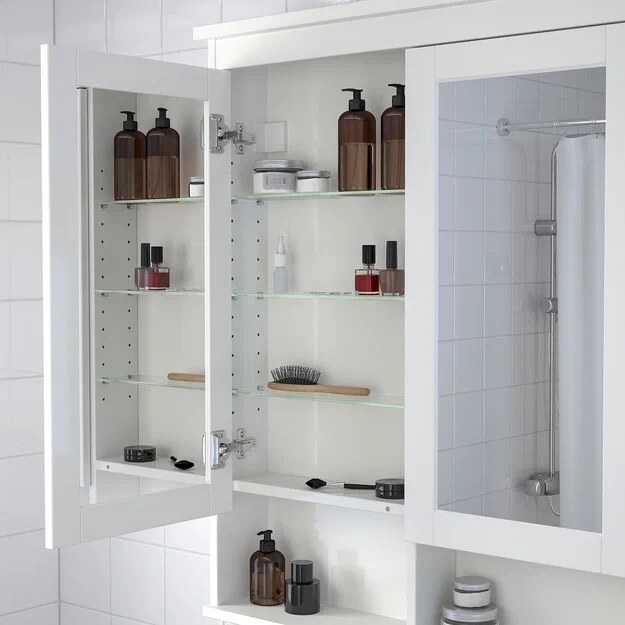 Зеркальный шкаф HEMNES, Белый