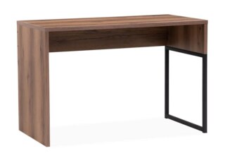 Стол Ниа 115х60 дуб делано темный / черный матовый, Коричневый
