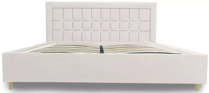 Кровать Афина с подъемным механизмом и Матрасом Divano Basic независимые пружины НПБ дизайн 2 Кровать с Матрасом, Белый