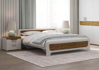 Кровать Милана с матрасом Divano Classic Зависимые пружины Bonnelle, Белый