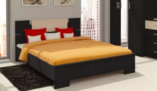 Кровать двуспальная Оливия с Матрасом Divano Classic Зависимые пружины Bonnelle Кровать с Матрасом, Коричневый