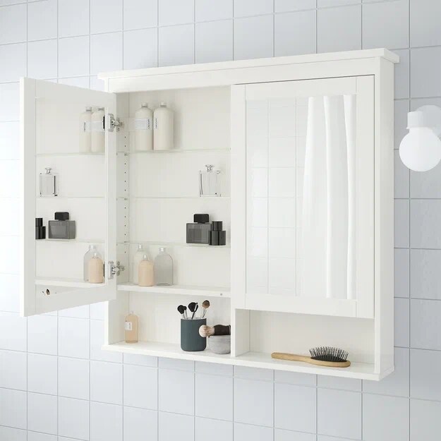 Зеркальный шкаф HEMNES, Белый