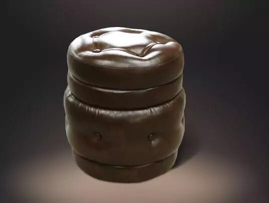 Пуф круглый Благо, Коричневый