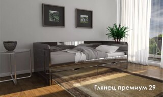 Кровать детская Глянец премиум 29 с Матрасом Divano НПБ Кровать с Матрасом, Черный
