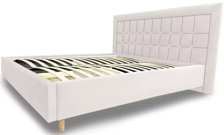 Кровать Афина с подъемным механизмом и Матрасом Divano Basic независимые пружины НПБ дизайн 2 Кровать с Матрасом, Белый