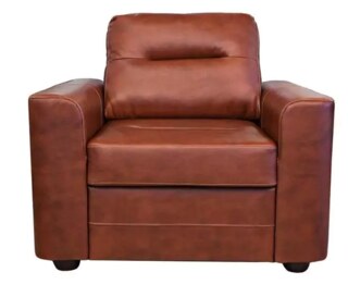 Кресло Беллино 1 кожаное Madras bicolor Eichel, Коричневый