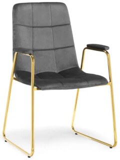 Стул на металлокаркасе Lana dark grey / gold Стул на металлокаркасе, Серый
