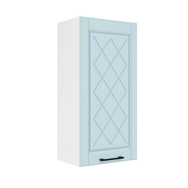 Шкаф верхний премьер ШВ 450Н Барселона голубой тик, Голубой