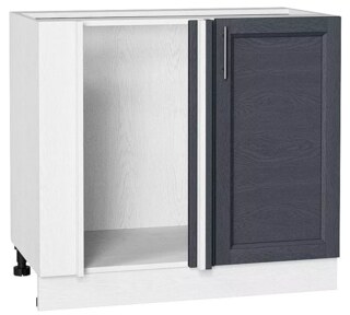 Шкаф нижний угловой НУ 990М Сканди Graphite Softwood/Белый, Серый