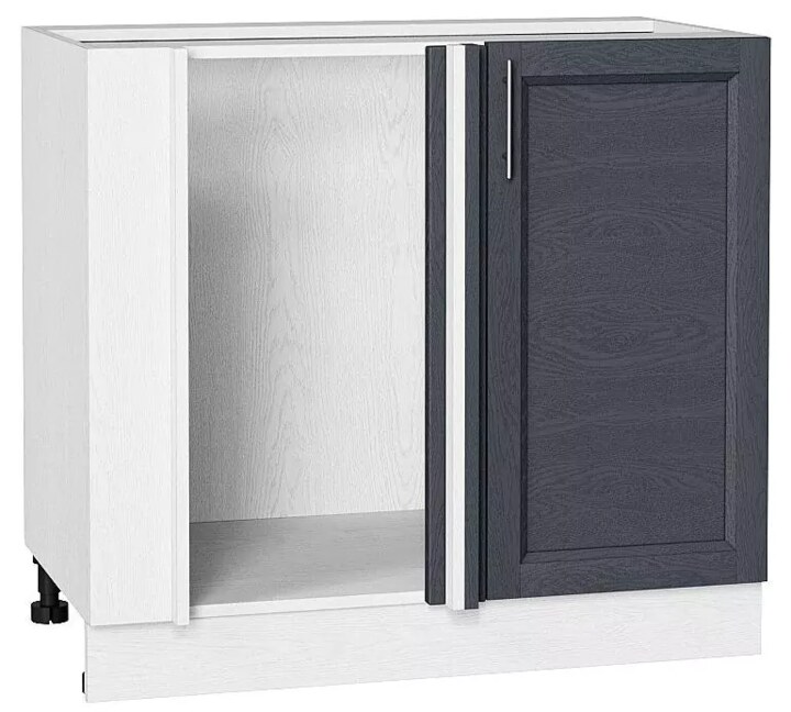 Шкаф нижний угловой НУ 990М Сканди Graphite Softwood/Белый, Серый