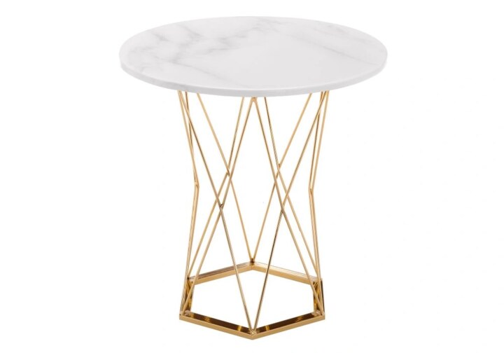 Стол Melan white / gold, Белый