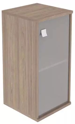 Шкаф низкий узкий 1 низкая дверь стекло Style, Бежевый