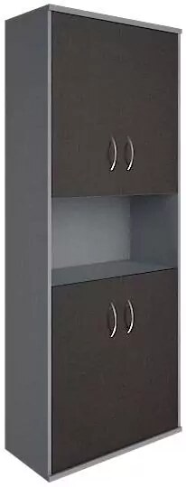 Шкаф высокий широкий 4 низкие двери Riva, Белый