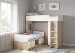 Двухъярусная кровать Легенда, Коричневый