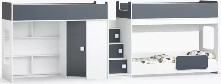 Трехъярусная кровать Легенда, Голубой