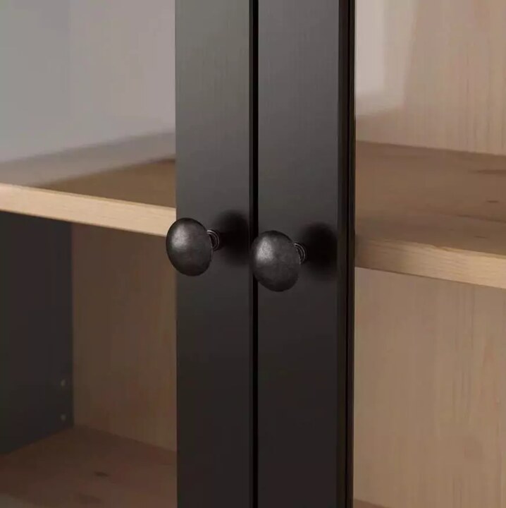 Шкаф-витрина с 3 ящиками HEMNES, Коричневый