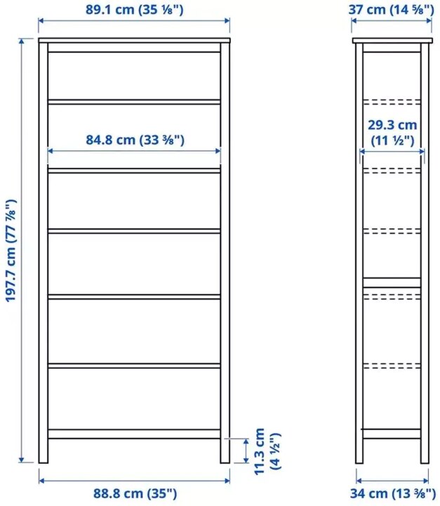 Стеллаж HEMNES, Белый
