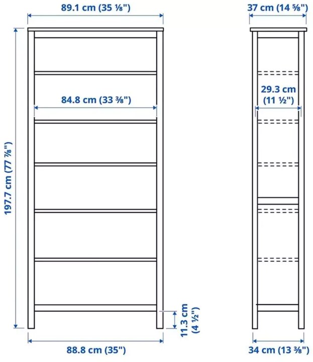 Стеллаж HEMNES, Коричневый