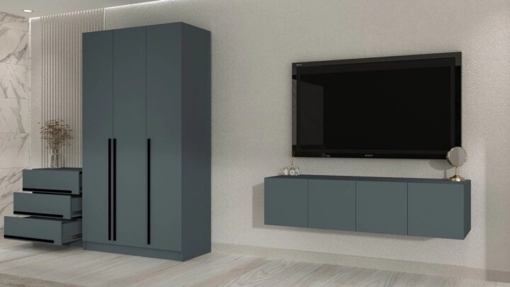 Гостиная Бастион 3.6 м, Серый