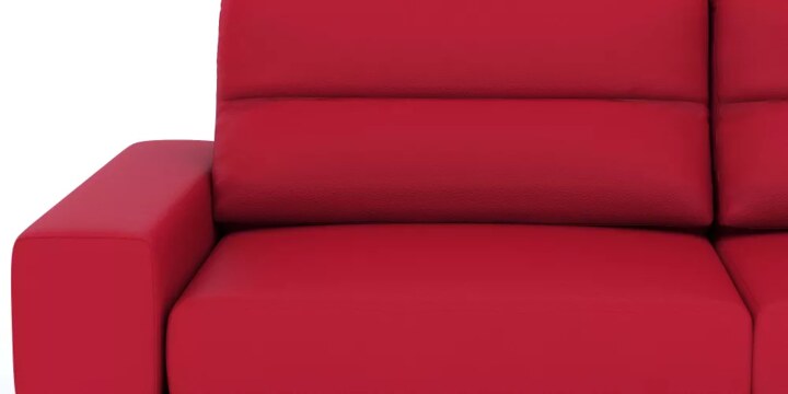 Прямой диван Рипозо Лофт экокожа, Красный
