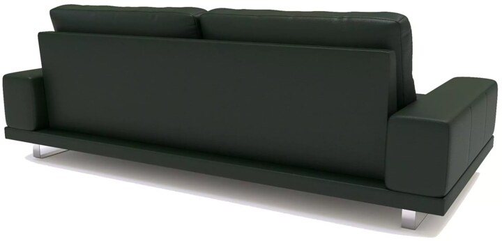 Прямой кожаный диван Рипозо Лофт, Зеленый