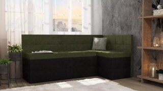 Угловой кухонный диван Домино Токио 14, Зеленый