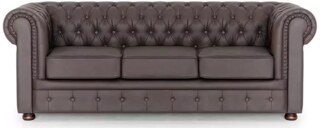 Прямой диван Честерфилд, Серый