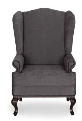 Кресло Английское с ушами, Серый
