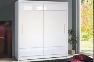 Шкаф-купе Модерн амадеус Лучший 38 топ-лайн стекло лакобель арт57, Белый