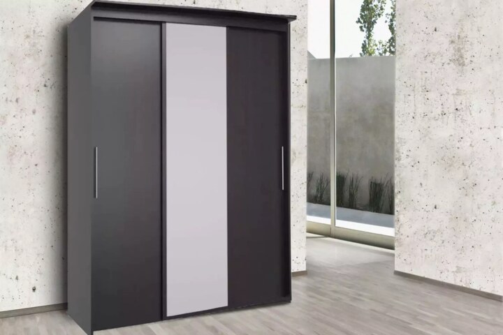 Шкаф-купе Эконом Миллениум 1468х2400х573 1 зеркало, Коричневый