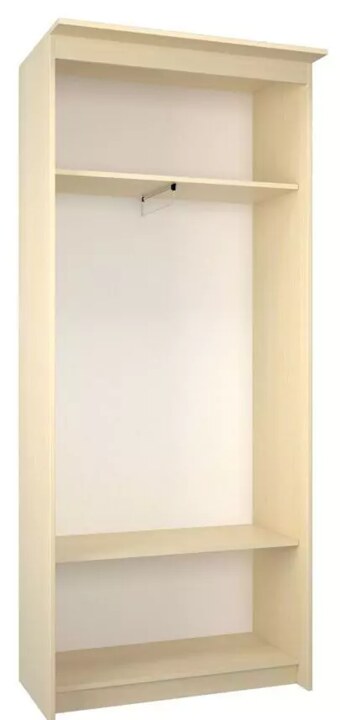 Шкаф-купе Эконом Миллениум 884х2400х573 зеркало, Коричневый