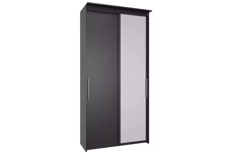 Шкаф-купе Эконом Миллениум 1184х2400х423 1 зеркало, Черный