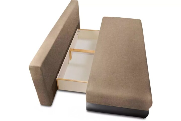 Прямой диван Фиджи-Люкс еврокнижка Комфорт Модель 35, Коричневый
