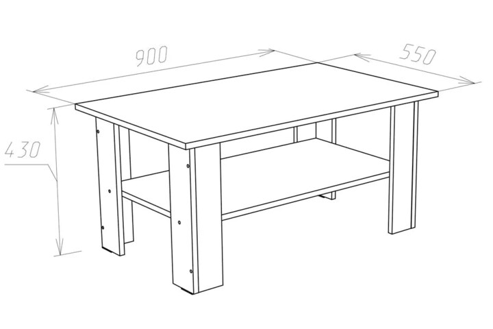Стол Модерн loft 900 темный, Коричневый