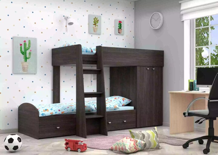 Двухъярусная кровать Golden Kids, Коричневый
