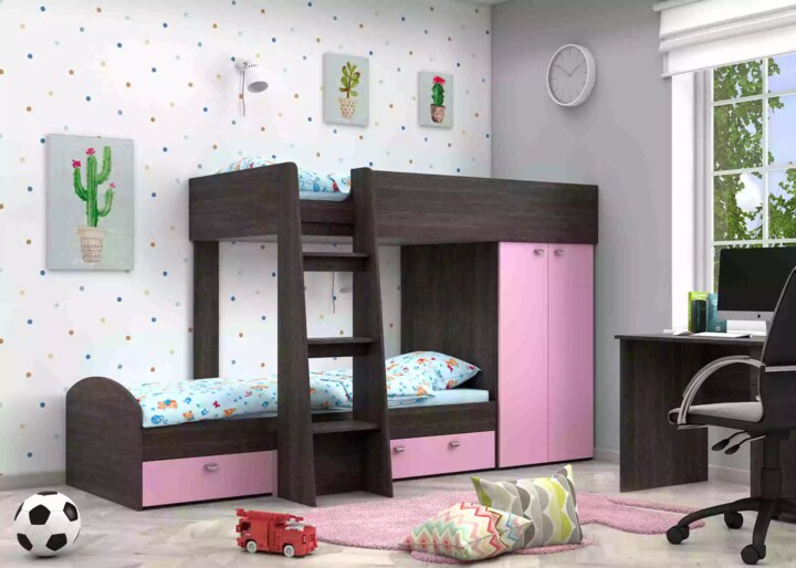 Двухъярусная кровать Golden Kids, Коричневый