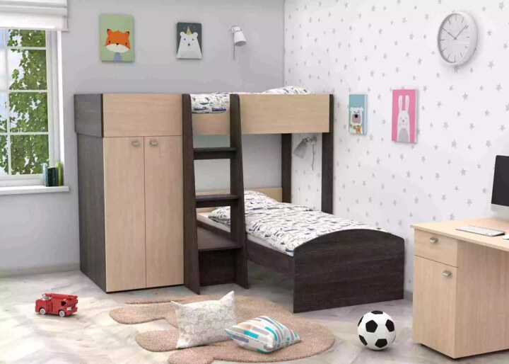 Кровать двухъярусная Golden Kids, Коричневый