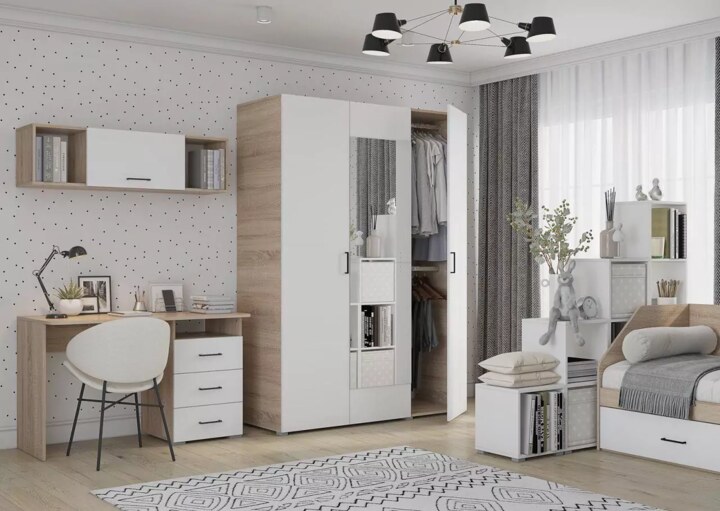 Шкаф Квадро 3-х ств 1500, Белый