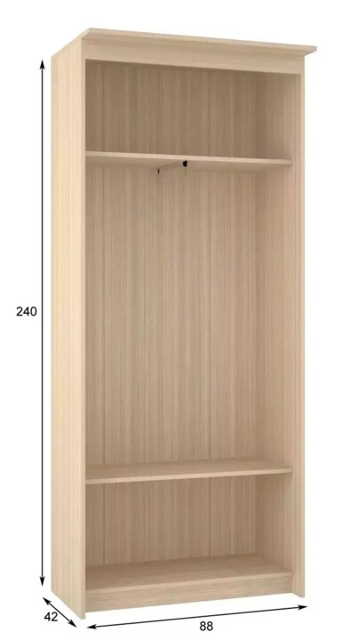 Шкаф-купе Эконом Миллениум 884х2400х423 светлый роникон, Бежевый